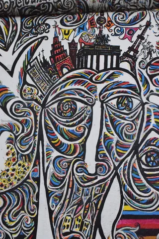 柏林，墙，城市，壁画，街头艺术，绘画，城市艺术，绘画