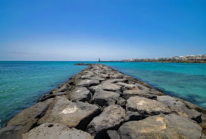 西班牙加那利群岛las cucharas，Playa，De，las，Lanzarote，Playa De las cucharas
