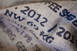 灰色、黑色、麻袋、nw、千克、粗麻布、特写、纺织品