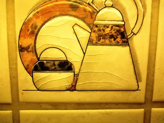 瓷砖，瓷砖，装饰，艺术，厨房，陶瓷，接头，没有人