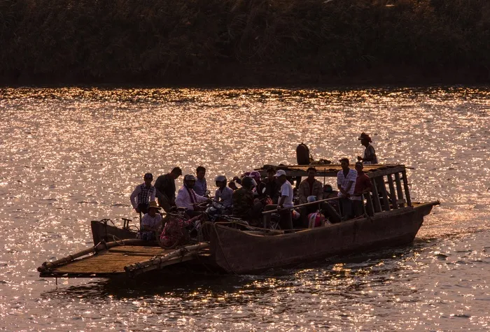 湄公河，渡口，河流，abendstimmung，boot，船，水，航运
