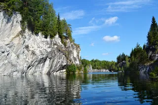 石山, 湖, 蓝色, 天空, 白天, 水, 自然, 河