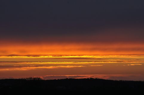 比利时，日落，天空，橙色，自然之美，云-天空，风景-自然，剪影