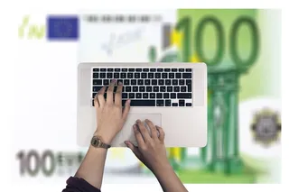 键盘、手、写、输入、键、欧元、货币金融、在线