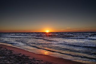 大海，假日，日落，夏天，海浪，海洋，黄昏，风景