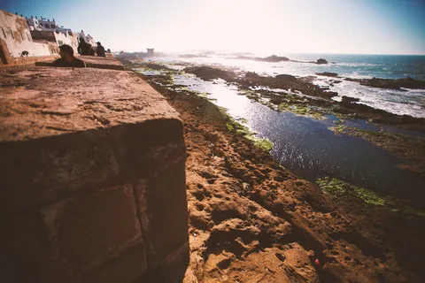 摩洛哥、埃萨维拉、堡垒、大西洋、潮汐、旅游、水、海洋