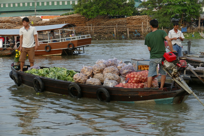 越南，湄公河，湄公河三角洲，乘船旅行，河流，市场，浮动市场，靴子