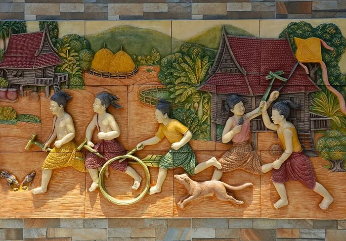 儿童、玩耍、户外、浮雕、墙面装饰、儿童玩耍、幼儿、游戏