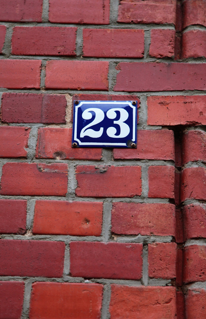 盾，门牌号，数字，23，金属，门牌入口，标题，输入