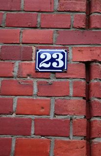 盾，门牌号，数字，23，金属，门牌入口，标题，输入