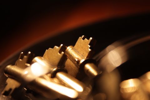 键, 锁, 金属, 钢, 剪影, 音乐, 乐器, 工作室拍摄