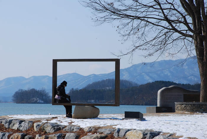 水头, 韩国, 景观, 冬季, 两个水头, 杨平, 风景, 雪