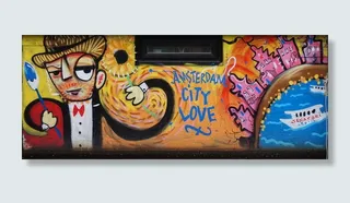 阿姆斯特丹、涂鸦、艺术、荷兰、故意破坏、喷雾、房屋墙壁、装饰