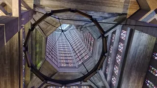 教堂、钟楼、建筑、钢筋混凝土、现代、重建、港口、建筑结构