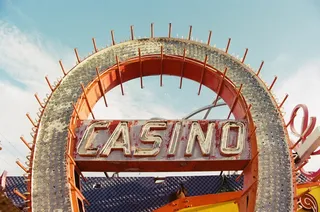 天空、赌场、标志、拉斯维加斯、旧、降级、霓虹灯、电影