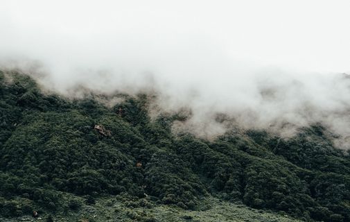 山地航空照片，自然，天气，户外，雾，雾，山，山