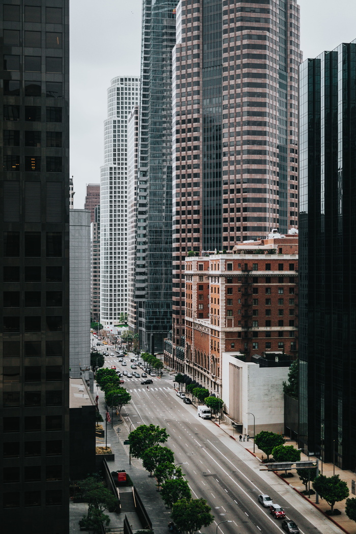 高层建筑, 汽车, 灰色, 路, 顶部, 混凝土, 建筑物, 白天
