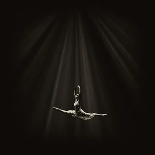 芭蕾舞演员，黑人，背景，芭蕾舞，飞行，舞蹈，舞者，模特