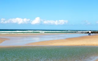 澳大利亚，黄金海岸，海洋，地平线，海洋，海滩，平静，白帽