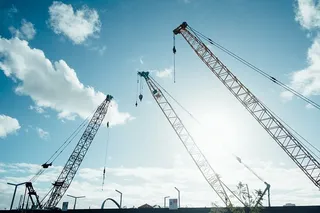 起重机，白色，云，白天，照片，起重机，建筑