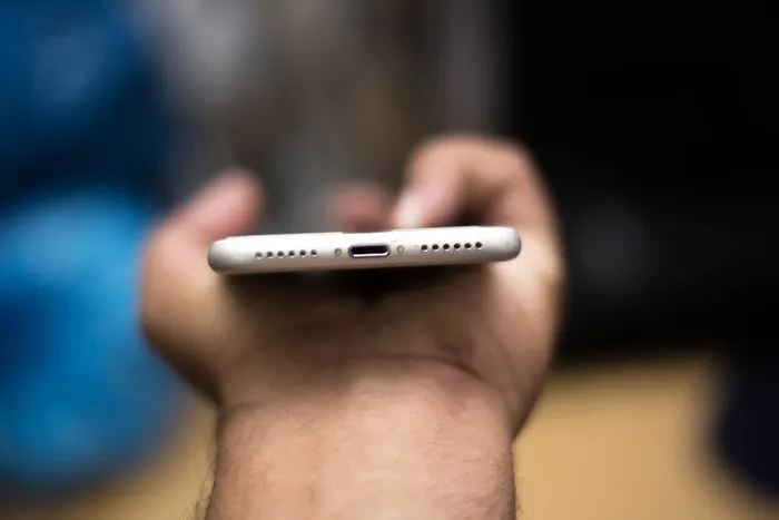 复习，焦点，手，手机，手机，人手，菜鸟图库，握持