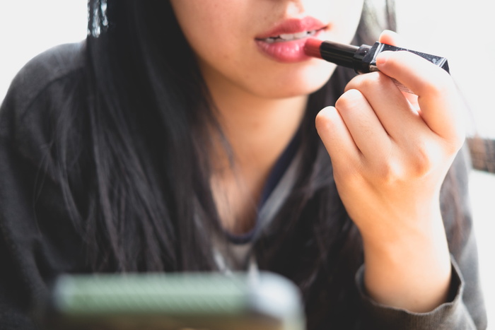 人，手，女孩，模糊，青春期，特写，脸，女性