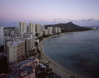 视图, 城市建筑, 身体, 水, 夏威夷, 檀香山, 威基基, 海滩, 威基基