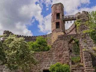 棕色，混凝土，废弃，房屋，burgruine，废墟，堡垒，砖石