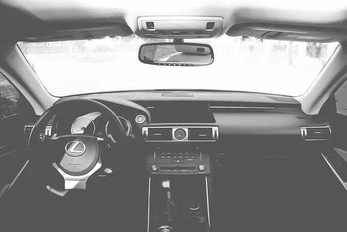 汽车，汽车，汽车，黑白，品牌，汽车，镀铬，仪表板