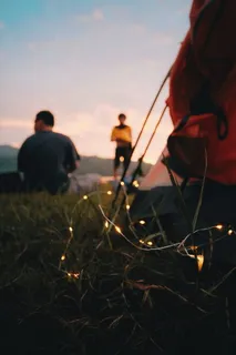 坐在绿色草地上的人 坐在绿色草地上的人