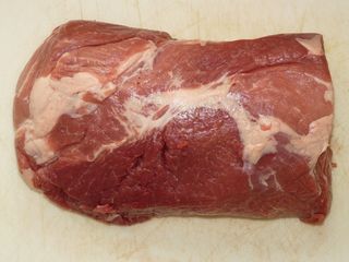 生的、白的、表面的、油炸的、猪肉、脖子、牛排、肉