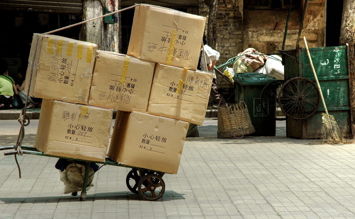 纸箱，包装，中国，纸箱，工业，仓库，无人，室内