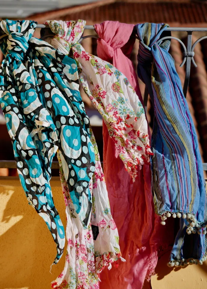 围巾，风，早晨，太阳，撒丁岛，意大利，假日，颜色