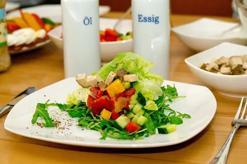 蔬菜沙拉,白,陶瓷,盘子,豆腐,沙拉,吃,食物 蔬菜沙拉,白,陶瓷,盘子,豆腐,沙拉,吃,食物