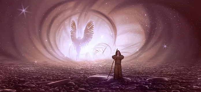 拿着拐杖的人,幻想,僧侣,天使,祈祷,光,神秘,人类 拿着拐杖的人,幻想,僧侣,天使,祈祷,光,神秘,人类