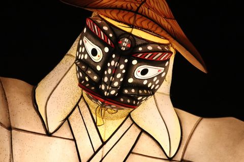 人物，艺术，一，面具，传统，塔尔，节日，等距文章