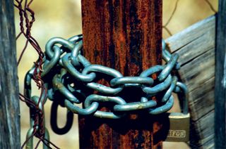 链条，栅栏，氧化物，链条，金属，强度，安全，没有人