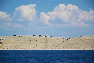 科纳蒂群岛，克罗地亚，海岸，岛屿，亚得里亚海，云，海，达尔马提亚