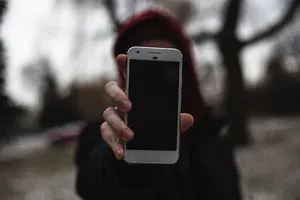 电话，手机，人，女人，伍兹，森林，iphone，苹果