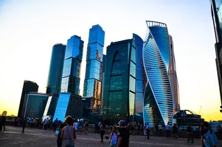 城市、天空、人、建筑、城市景观、人群、外部、立面