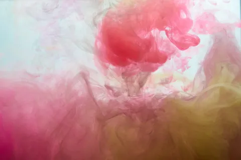 墨水、水、粉色、绿色、液体、颜色、油漆、抽象 墨水、水、粉色、绿色、液体、颜色、油漆、抽象