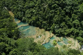 空中、摄影、流动、瀑布、环绕、树木、景观、河流