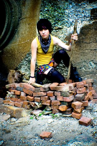 城市，砖块，模特，另类，时尚，时尚，朋克，朋克摇滚