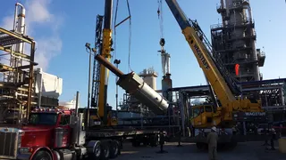 石油钻机、工业、炼油厂、钻机、精炼、建筑、天空、运输