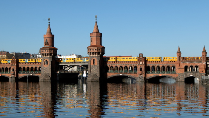 柏林，oberbaumbrücke，spree，bridge，architecture，德国，capital，river