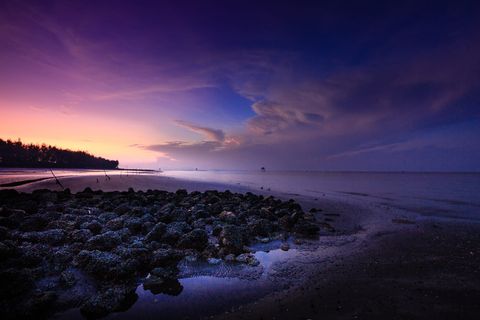 海滩线景观摄影