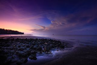 海滩线景观摄影