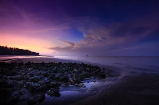 海滩线景观摄影