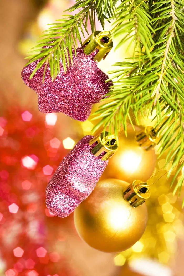 背景, 球, 摆设, 蓝色, 模糊, 光明, 庆祝活动, 圣诞节