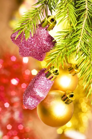 背景, 球, 摆设, 蓝色, 模糊, 光明, 庆祝活动, 圣诞节